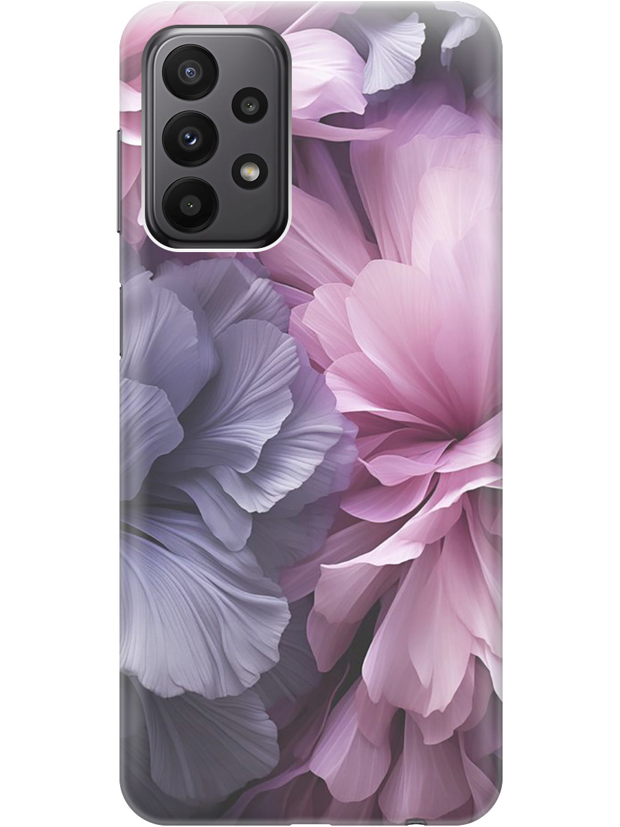 

Силиконовый чехол на Samsung Galaxy A23 4G с рисунком "Розово-фиолетовые цветы", Розовый;фиолетовый, 20000718