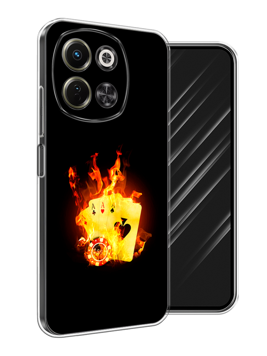 

Чехол Awog на Tecno Spark 30 5G "Горящие карты", Черный;оранжевый, 309750-1