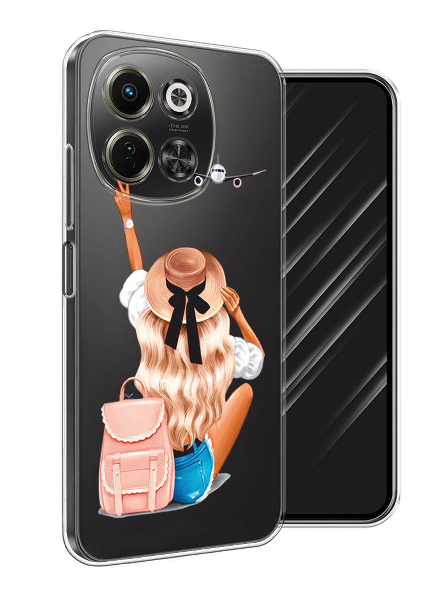 

Чехол Awog на Tecno Spark 30 5G "Автостопом самолетом", Бежевый;белый, 309750-1