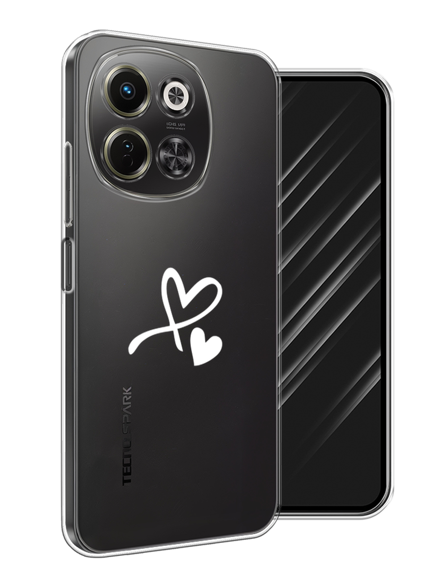 

Чехол Awog на Tecno Spark 30 5G "Сердечко минимализм", Белый, 309750-1