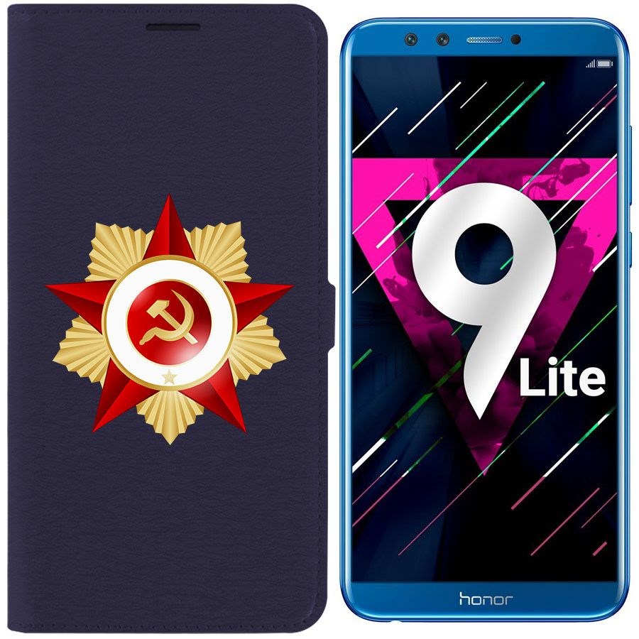 фото Чехол krutoff eco book для honor 9x lite красная звезда (синий)