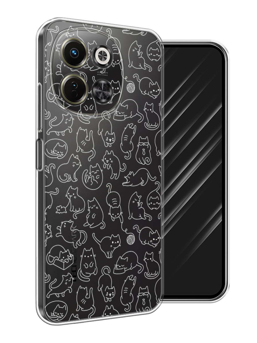 

Чехол Awog на Tecno Spark 30 5G "Шкодливые котики", Прозрачный;бежевый, 309750-1