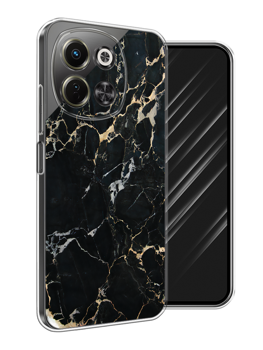 

Чехол Awog на Tecno Spark 30 5G "Черный мрамор уголок", Черный;золотистый, 309750-1