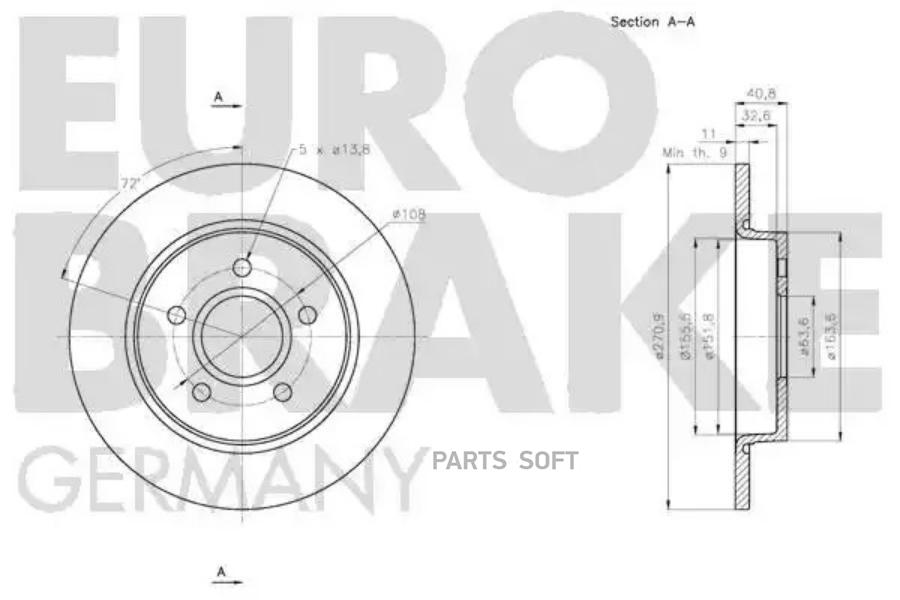 

Тормозной диск EUROBRAKE 5815202584