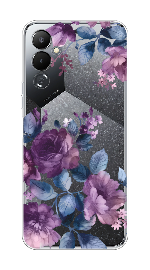 

Чехол на Tecno Pova 4 "Purple Blossoms", Синий;фиолетовый, 302550-1