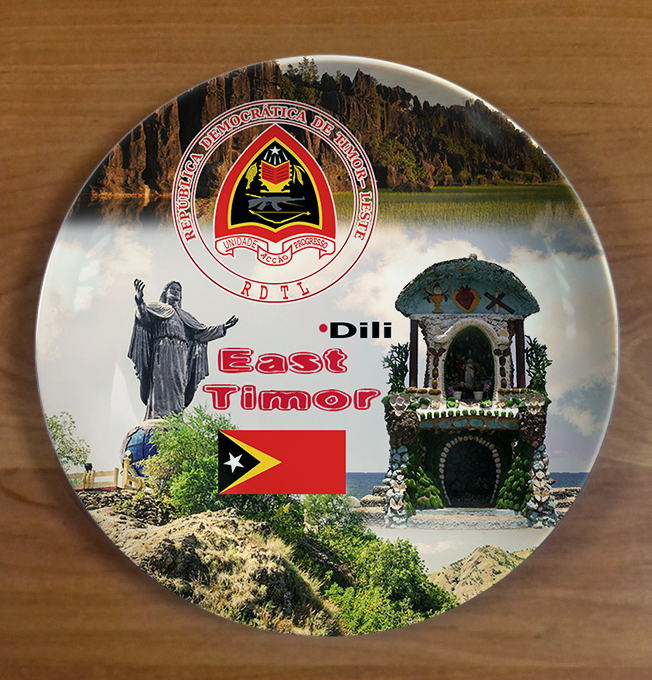 Декоративная тарелка WortekDesign Восточный Тимор, 20 см