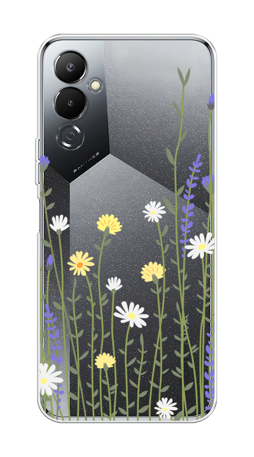 

Чехол на Tecno Pova 4 "Ромашка и лаванда", Зеленый;желтый;прозрачный, 302550-1