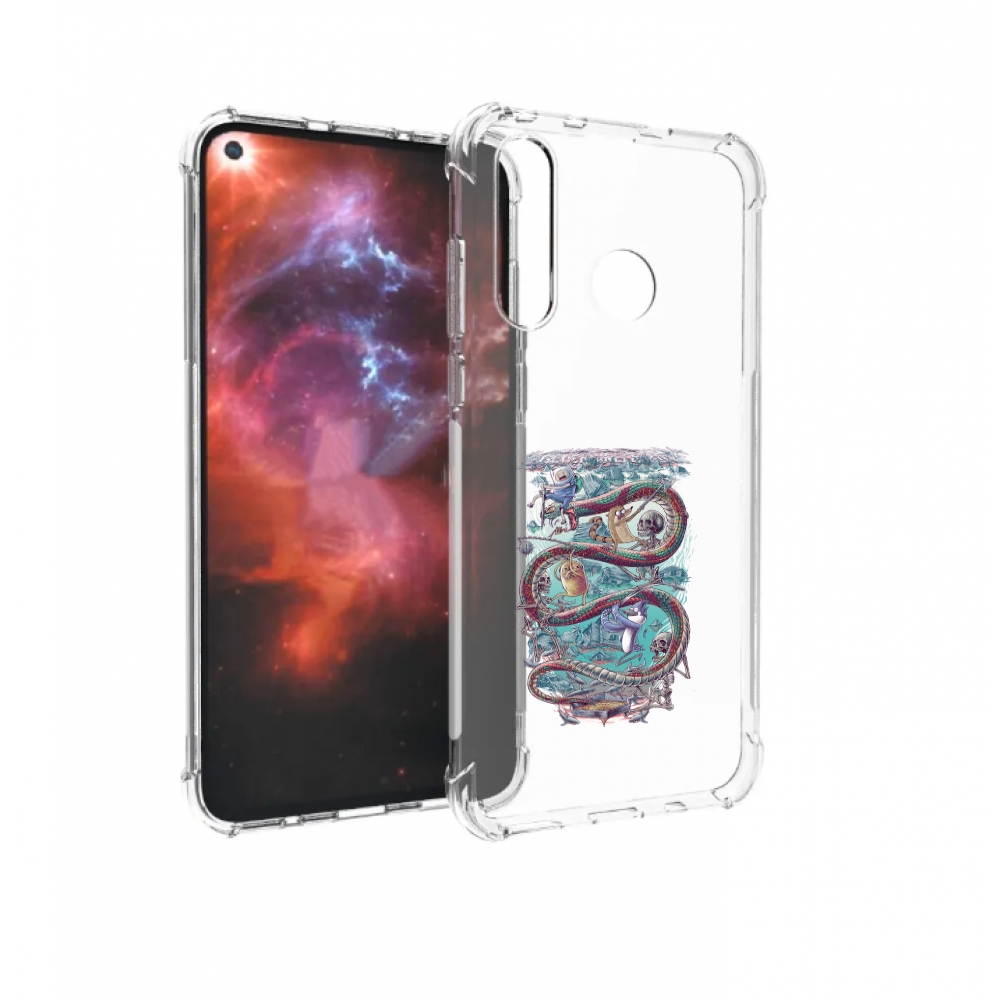 Чехол бампер MyPads время приключений страшилка для Huawei Nova