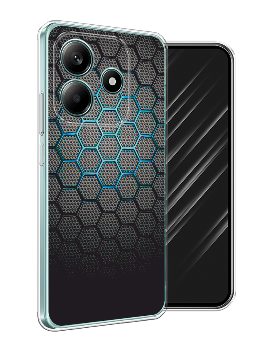 

Чехол Awog на Xiaomi Redmi Note 14 5G "Бирюзовые соты", Бирюзовый;синий;черный, 323850-1