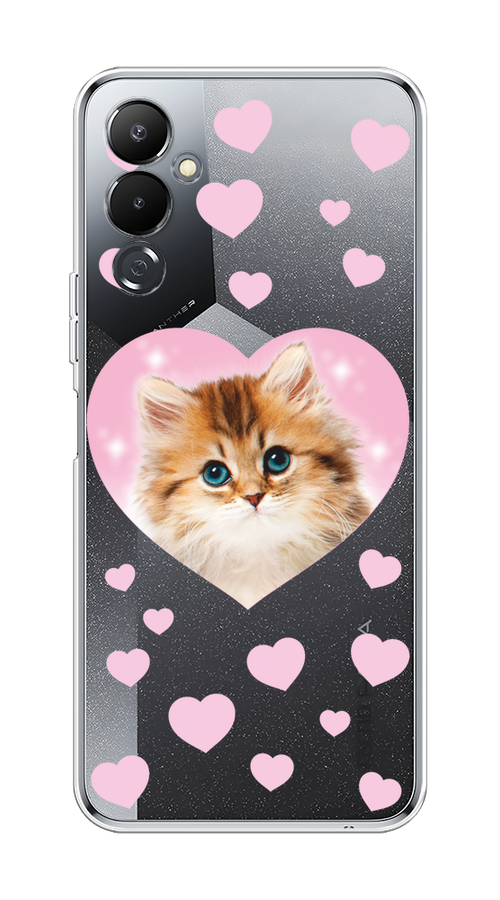 

Чехол на Tecno Pova 4 "Котенок в сердце", Розовый;оранжевый;белый;прозрачный, 302550-1