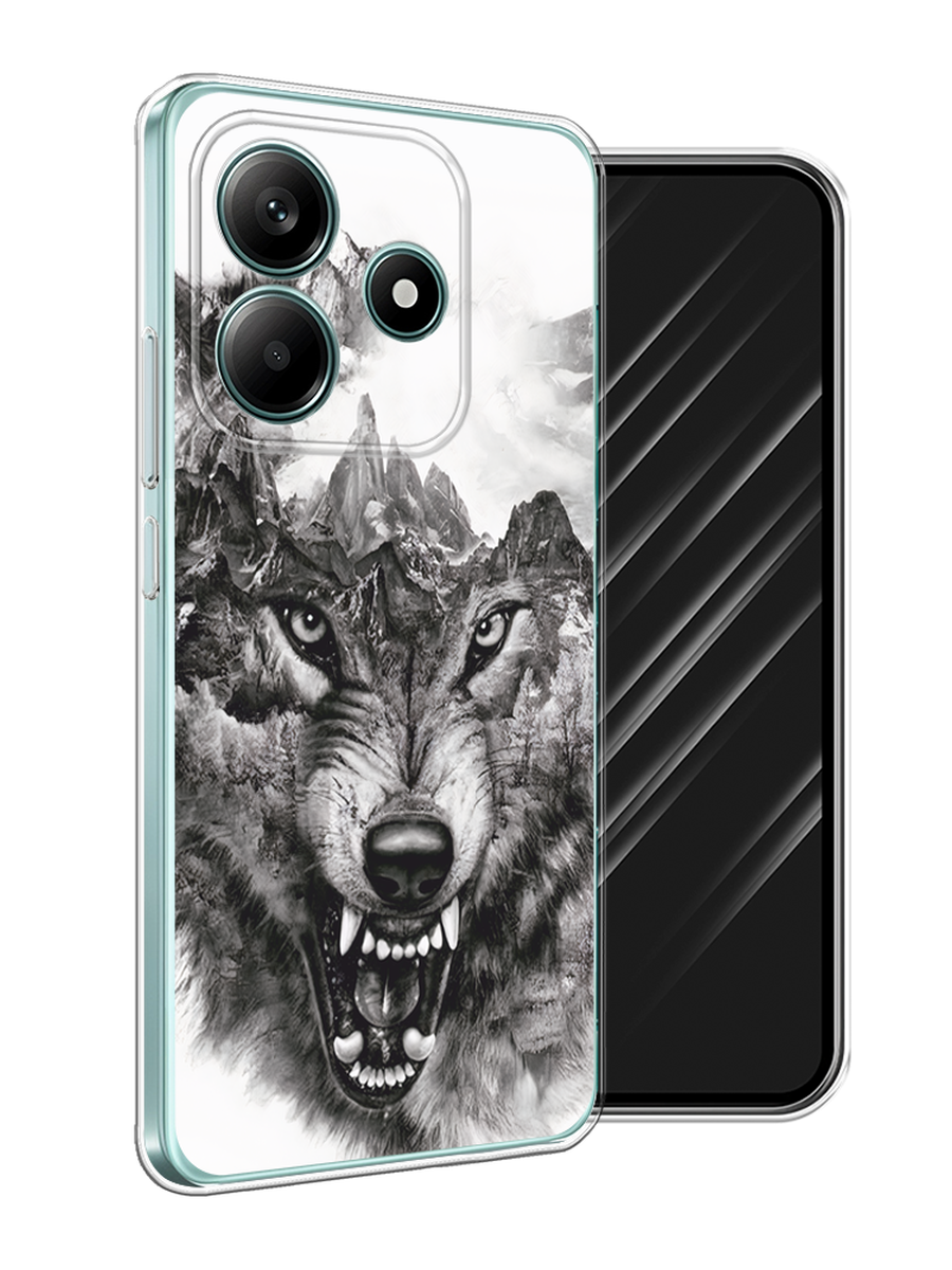 

Чехол Awog на Xiaomi Redmi Note 14 5G "Волк в горах", Серый;белый;бежевый, 323850-1