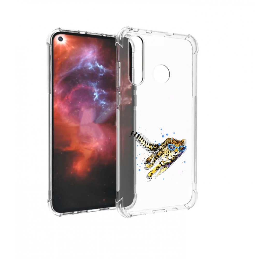 

Чехол бампер MyPads гепард в очках для Huawei Nova 4 противоударный, Прозрачный, Tocco