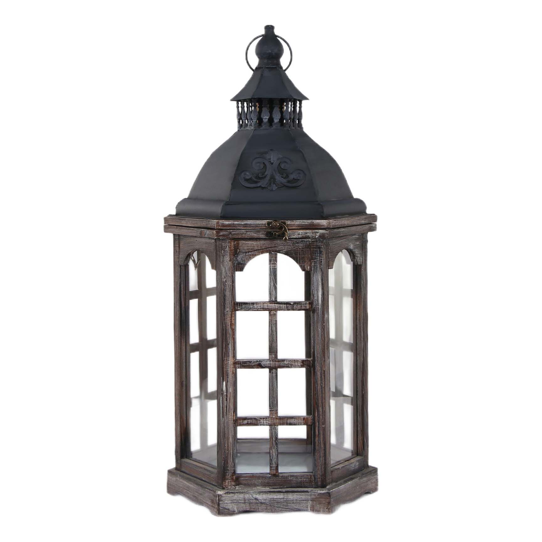 

Подсвечник-фонарь Boltze deco Isabel коричневый дерево