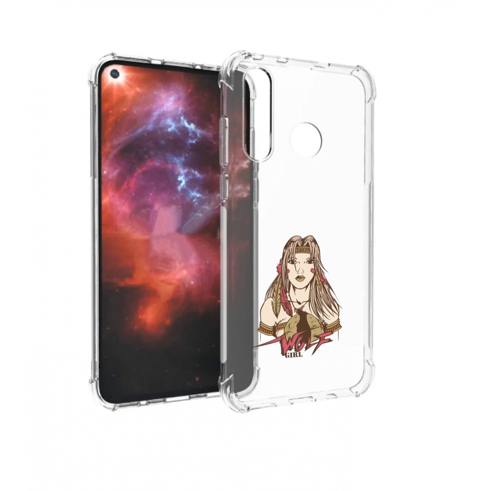 Чехол бампер MyPads девушка волк для Huawei Nova 4 противоударный