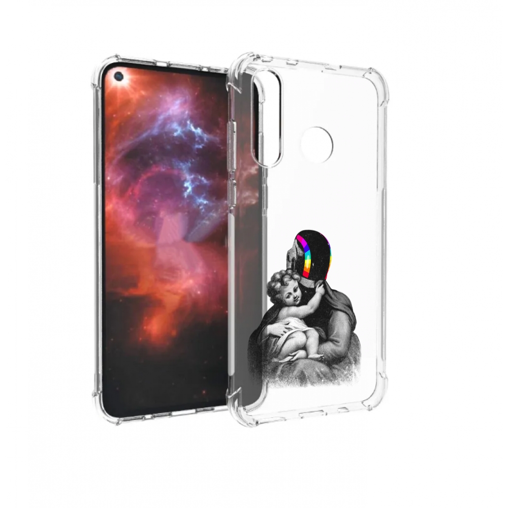 

Чехол бампер MyPads защитник в шлеме для Huawei Nova 4 противоуд, Прозрачный, Tocco