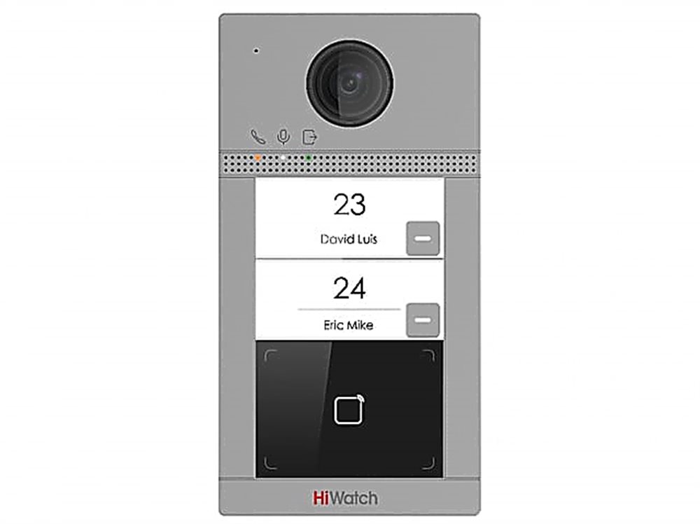 Вызывная панель ip видеодомофона HiWatch VDP-D4212W(B) аналоговая вызывная панель hiwatch ds d100p камера с ик подсветкой интерком