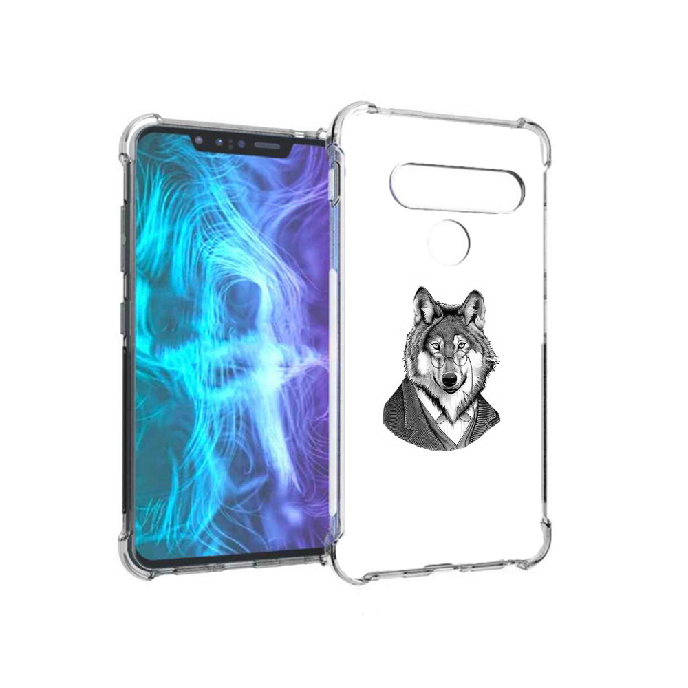 Чехол MyPads Tocco для LG G8 волк в пиджаке (PT135945.77.266)