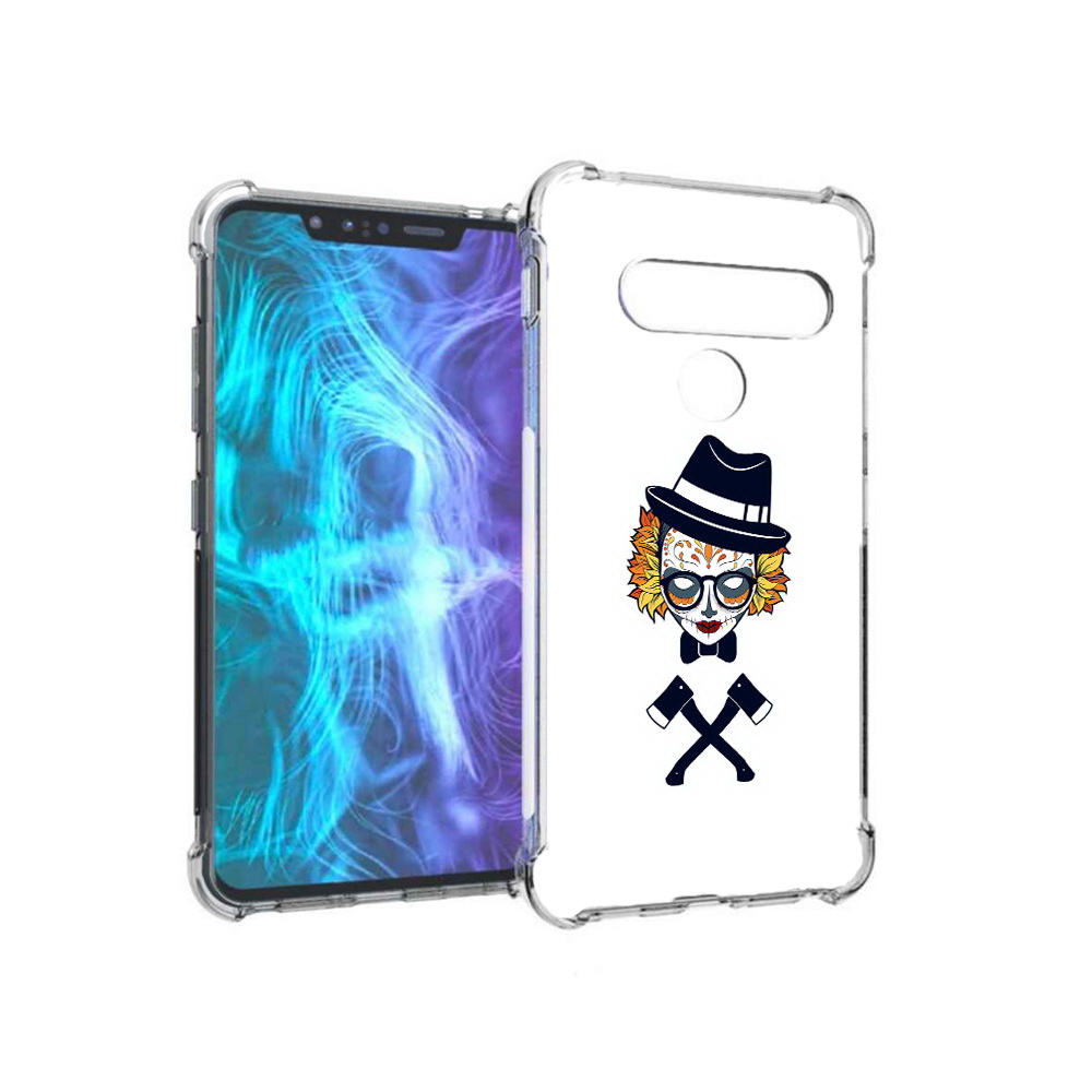 

Чехол MyPads Tocco для LG G8 девушка в маске с топорами рисунок (PT135945.77.304), Tocco
