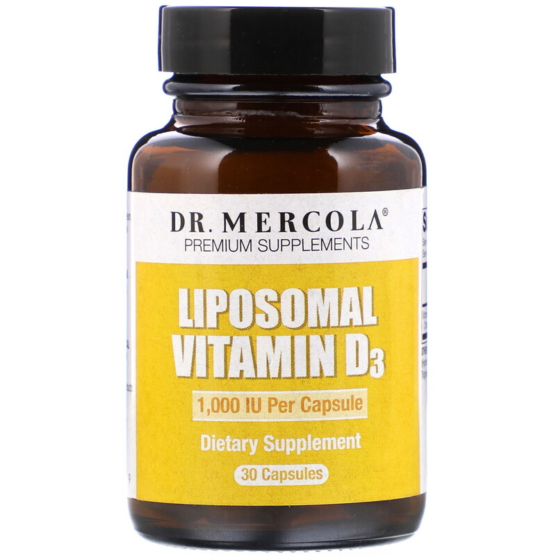 Витамин D Dr. Mercola Liposomal Vitamin D3 (Липосомальный витамин D3) 1000 МЕ 30 капсул