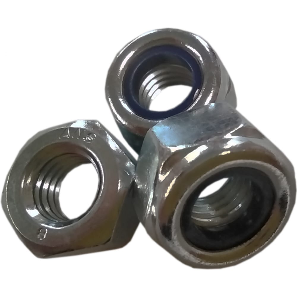 фото Самоконтрящаяся оцинкованная гайка zametal м30 din985 25 шт.