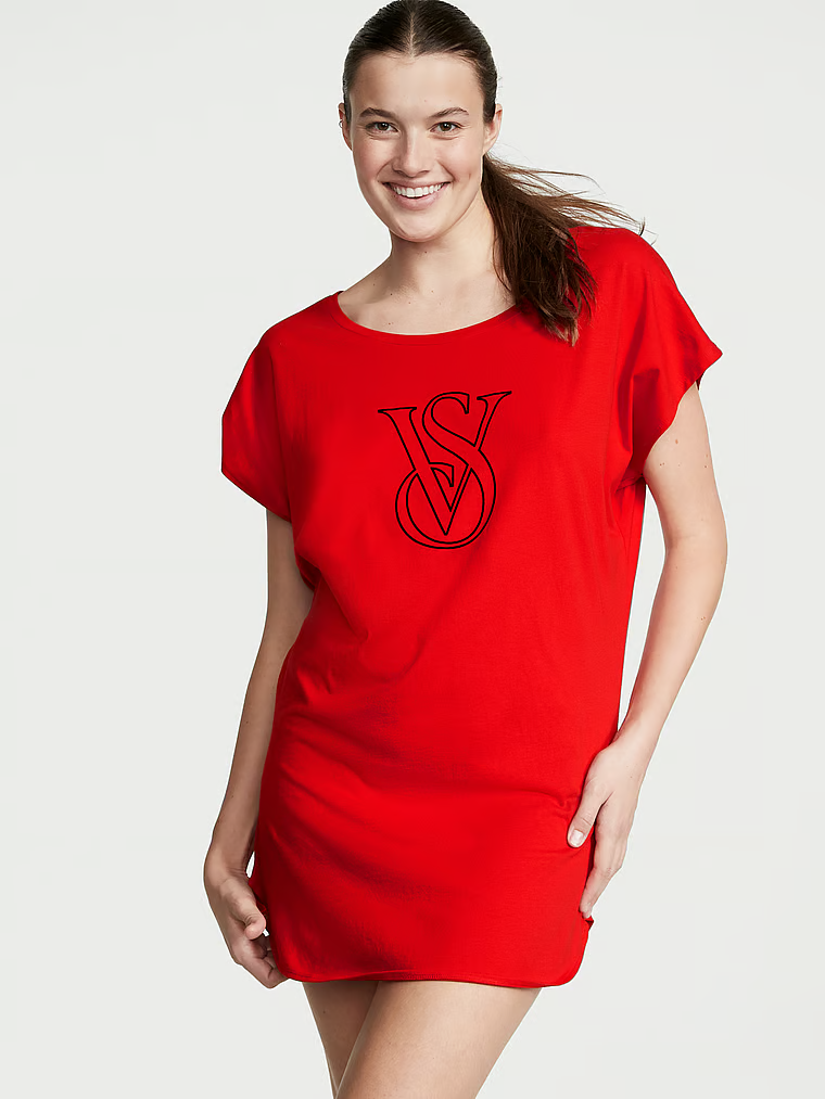 Ночная сорочка женская Victoria's Secret 11192152 красная М/L