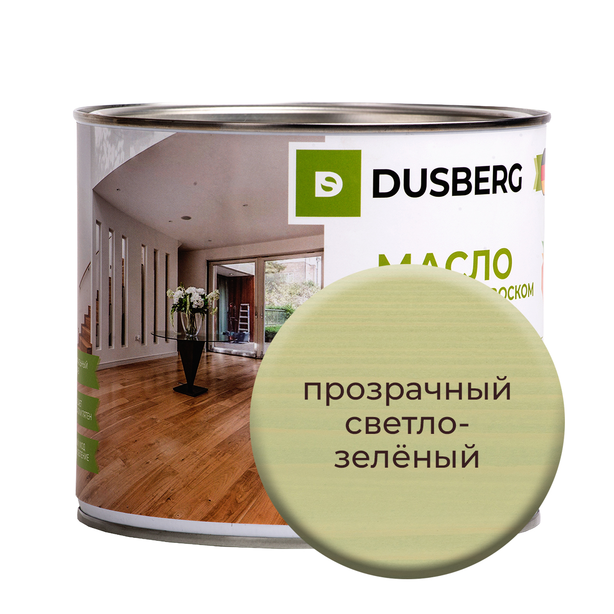 Масло Dusberg для стен на бесцветной основе, 750 мл Прозрачный светло-зеленый