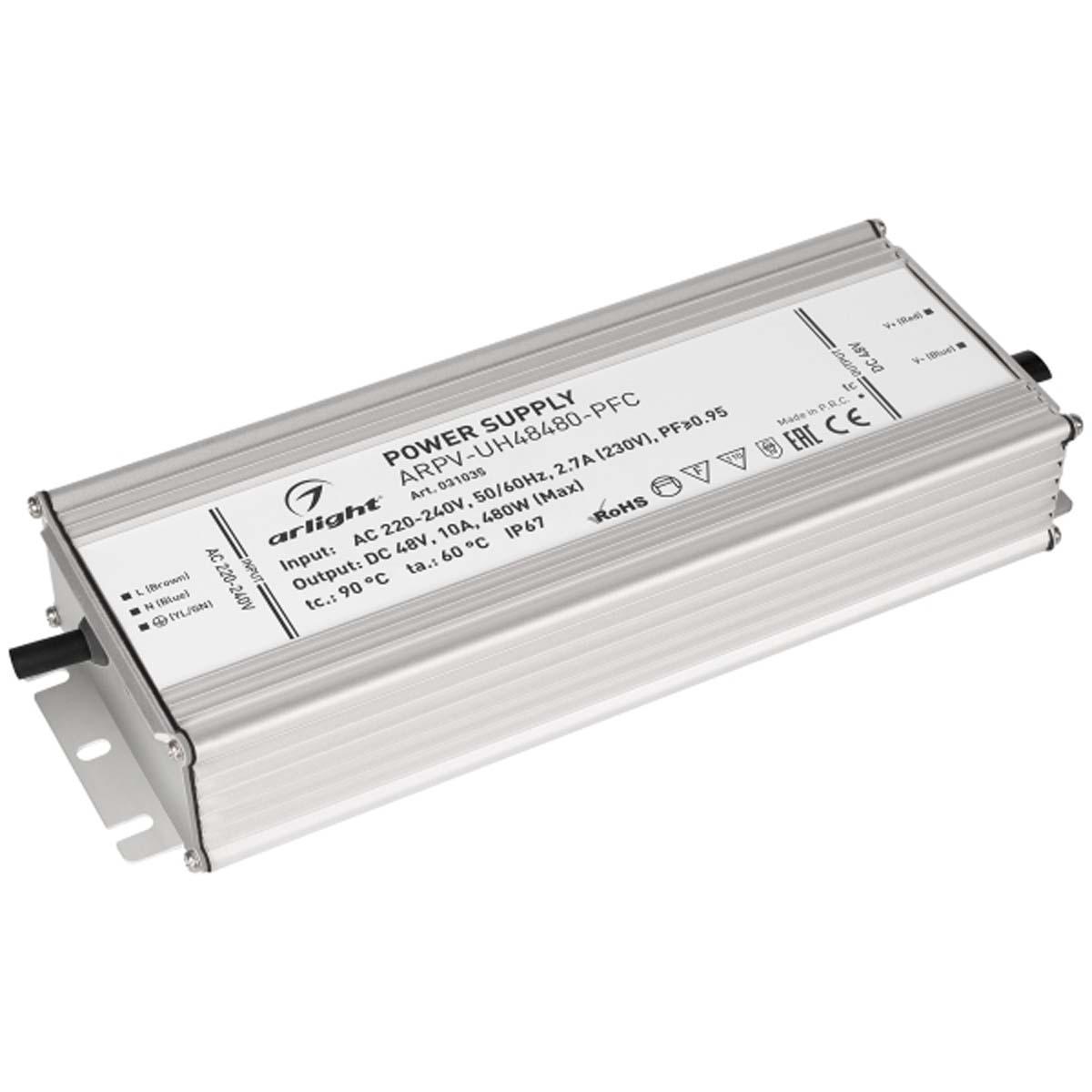 фото Блок питания arlight arpv-uh48480-pfc 48v 480w ip67 031035