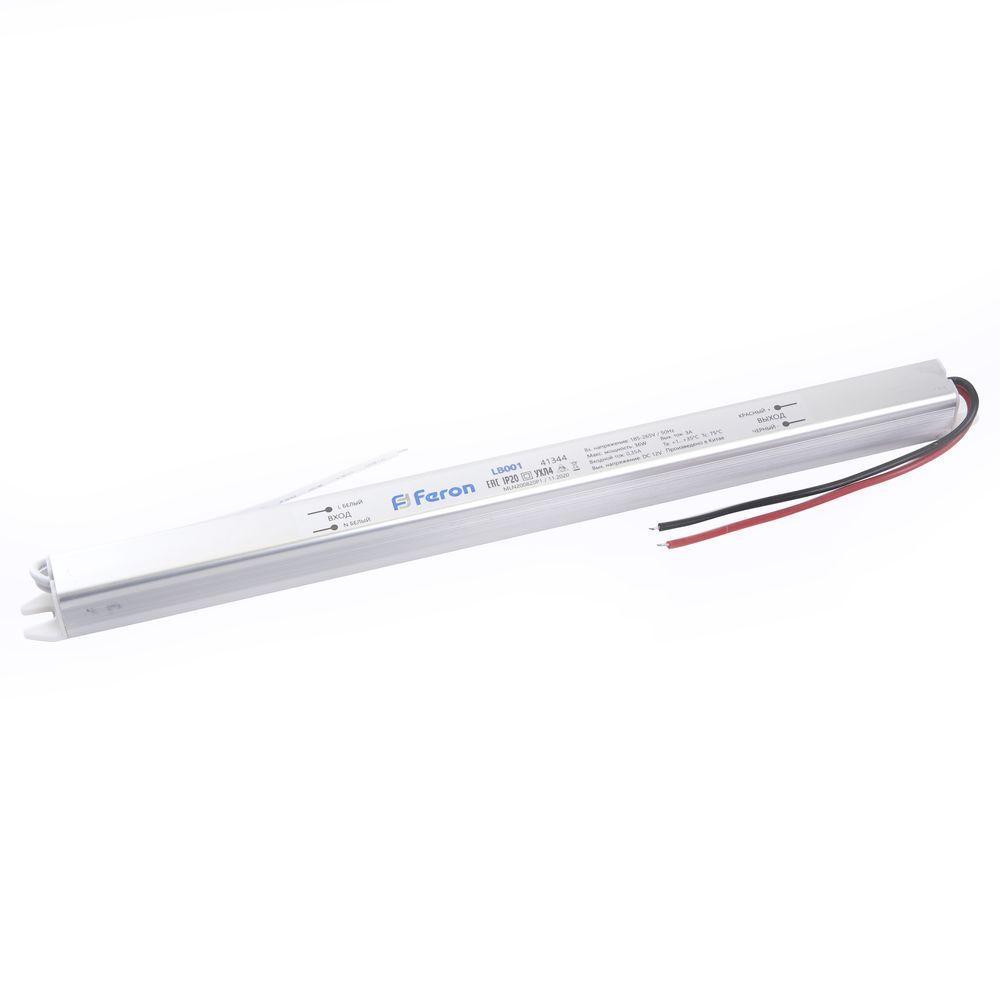 

Блок питания Feron LB001 12V 48W IP20 4A 41344, Серебристый, 41344