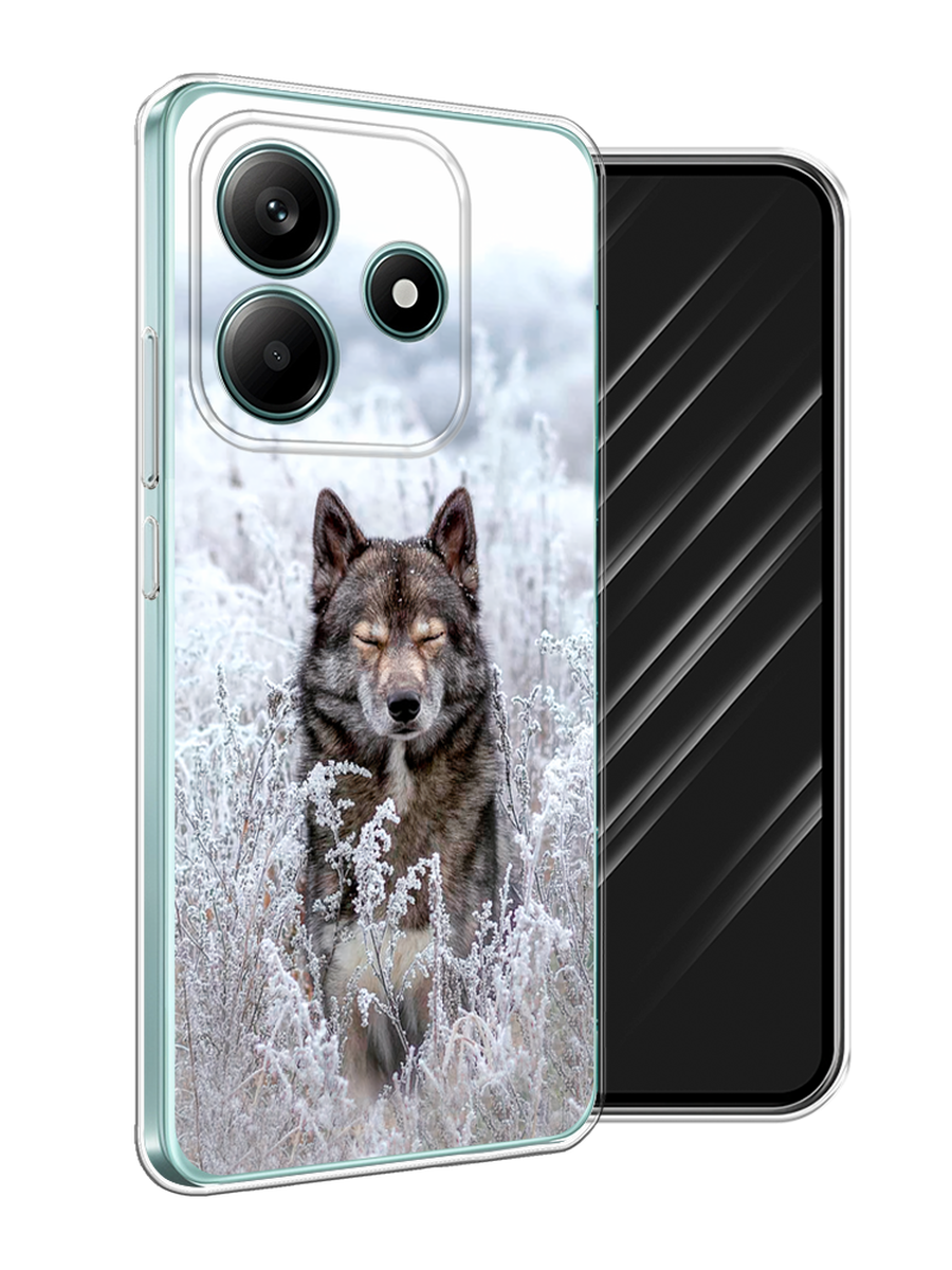 

Чехол Awog на Xiaomi Redmi Note 14 5G "Волк в поле", Белый;черный, 323850-1