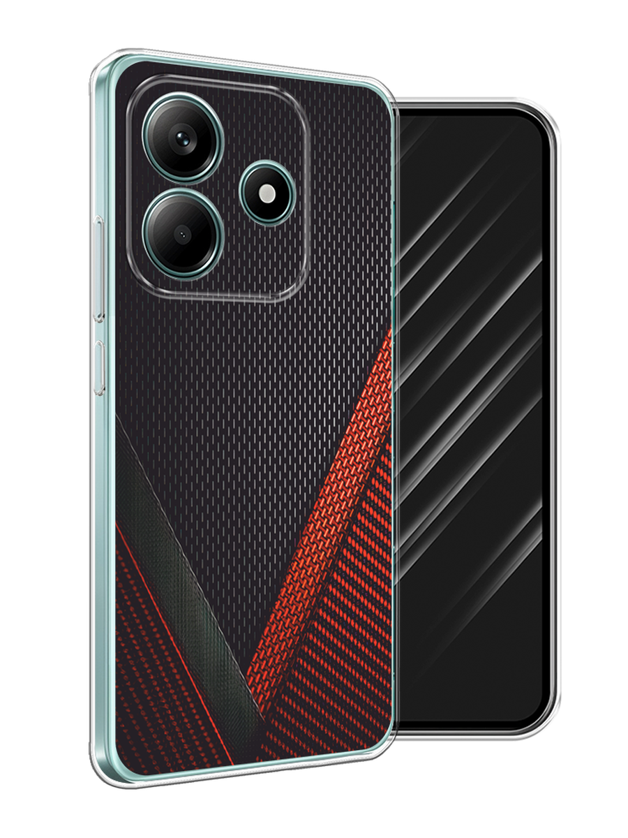 

Чехол Awog на Xiaomi Redmi Note 14 5G "Красный карбон", Черный;красный, 323850-1