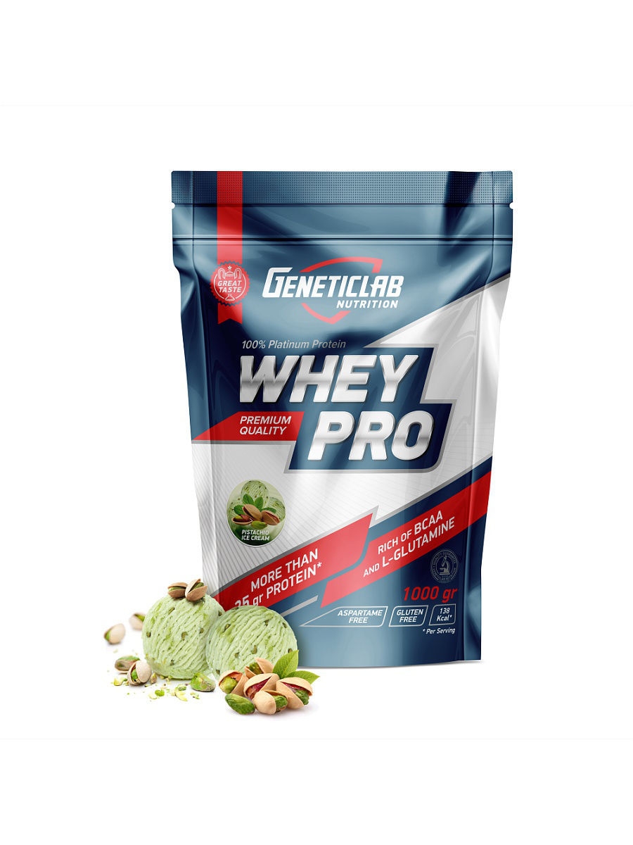 GeneticLab Whey Pro 1000 г Фисташковое мороженое