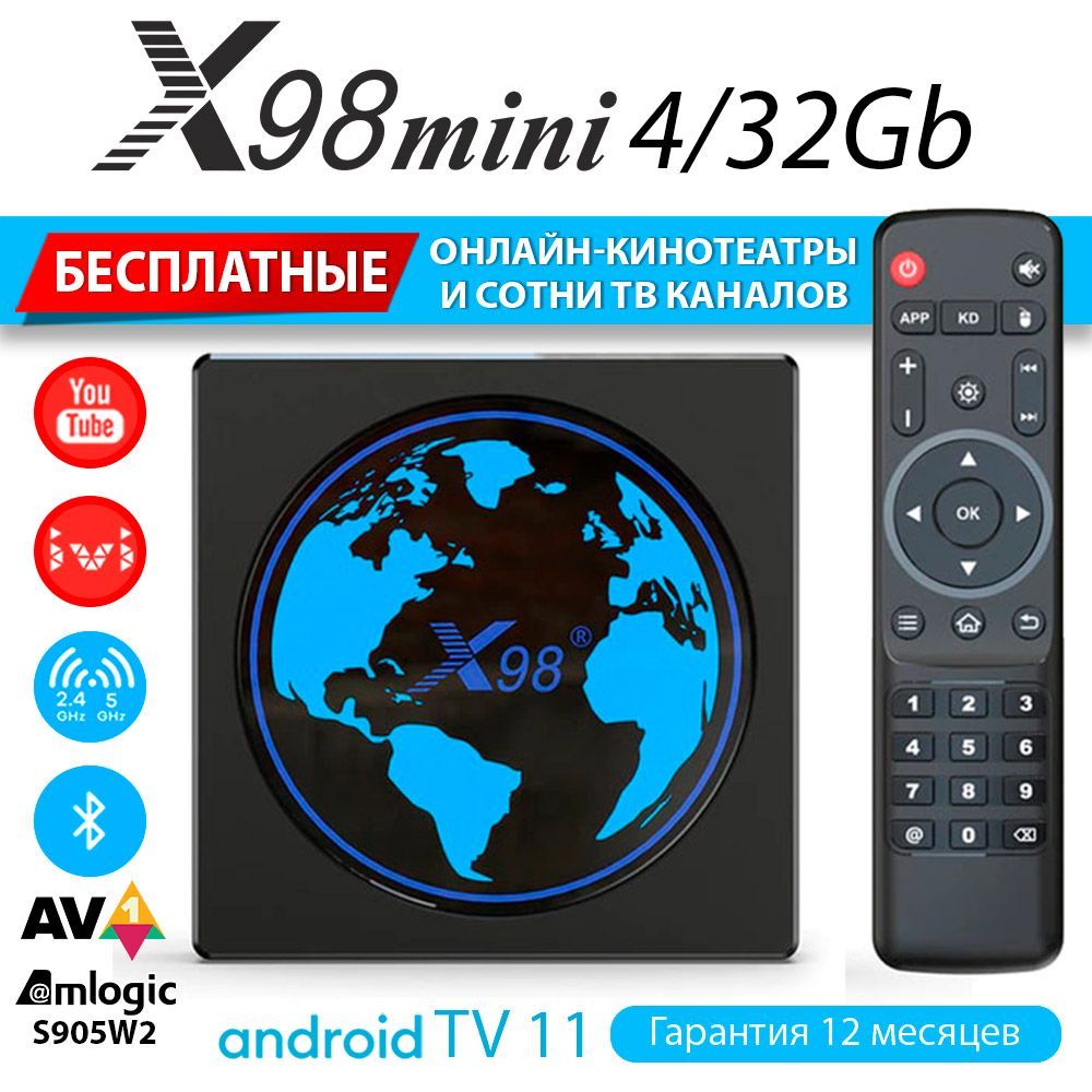

Медиаплеер X98 mini Black, Черный, mini