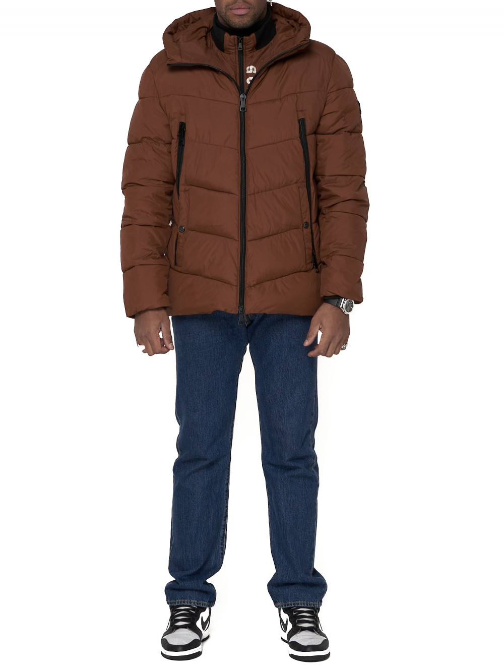 

Спортивная куртка мужская NoBrand AD93691 коричневая L, AD93691