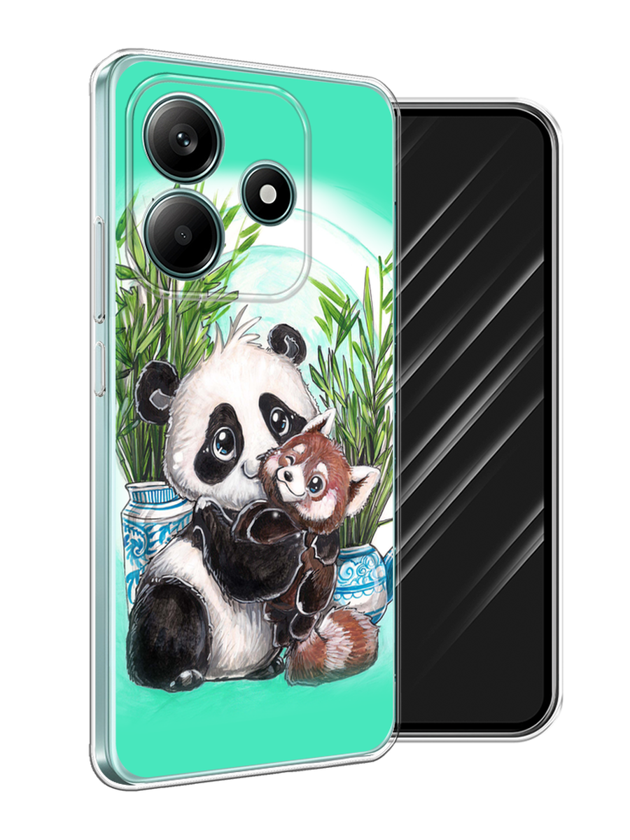 

Чехол Awog на Xiaomi Redmi Note 14 5G "Друзья зверята", Бирюзовый;белый;черный, 323850-1