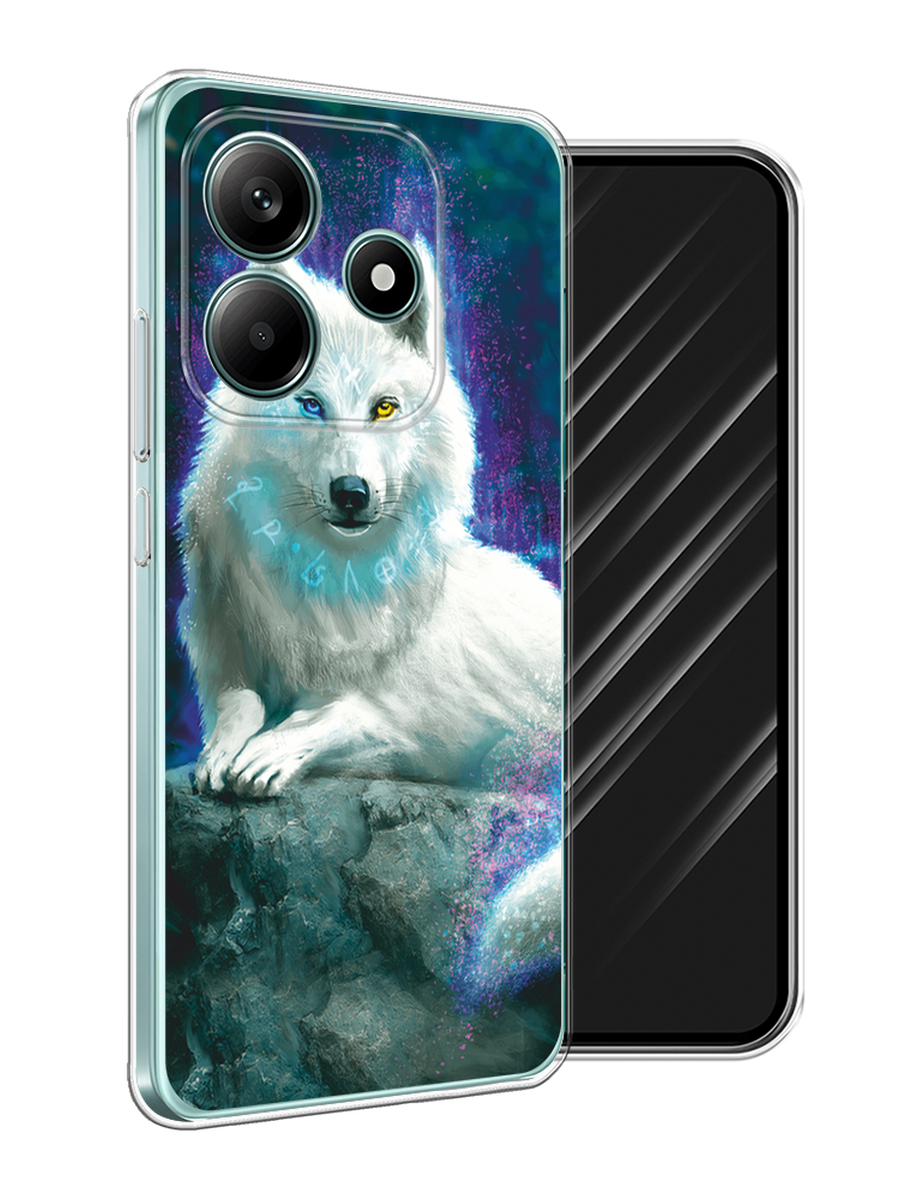 

Чехол Awog на Xiaomi Redmi Note 14 5G "Белоснежный волк", Белый;зеленый;фиолетовый, 323850-1