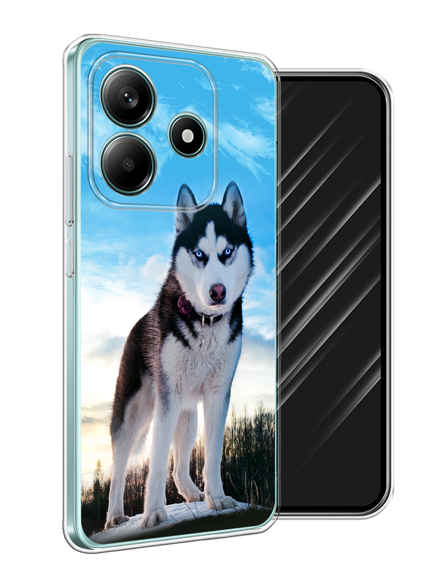 

Чехол Awog на Xiaomi Redmi Note 14 5G "Хаски 3", Белый;черный;голубой, 323850-1