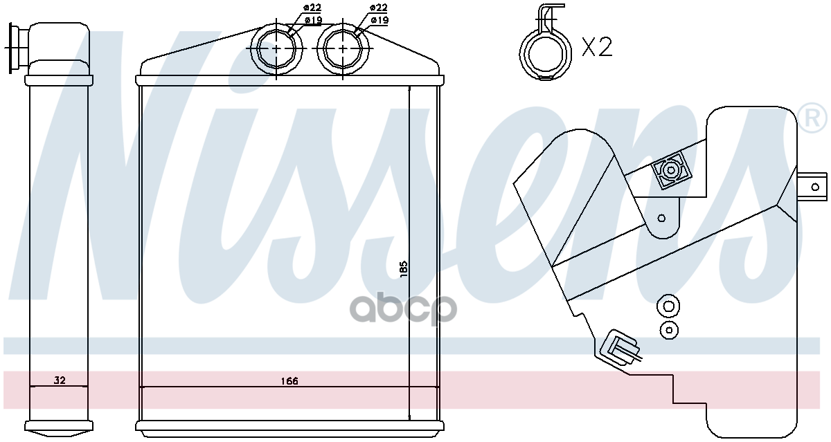 

Радиатор Печки Saab 9-3 02- Nissens арт. 73377