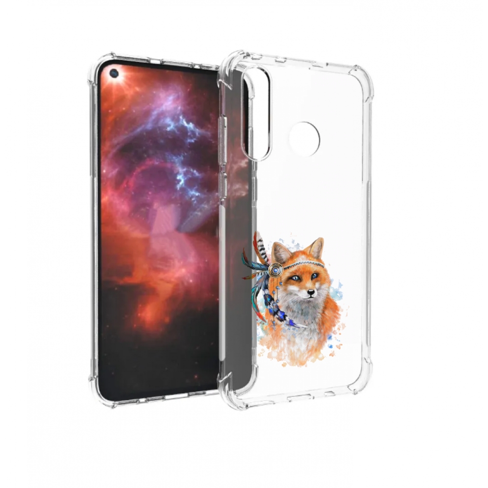 

Чехол бампер MyPads инду лиса для Huawei Nova 4 противоударный, Прозрачный, Tocco