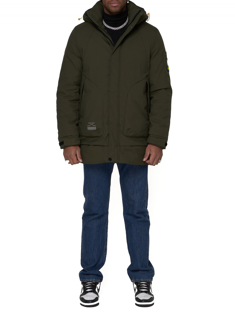Спортивная куртка мужская NoBrand AD90016 хаки L