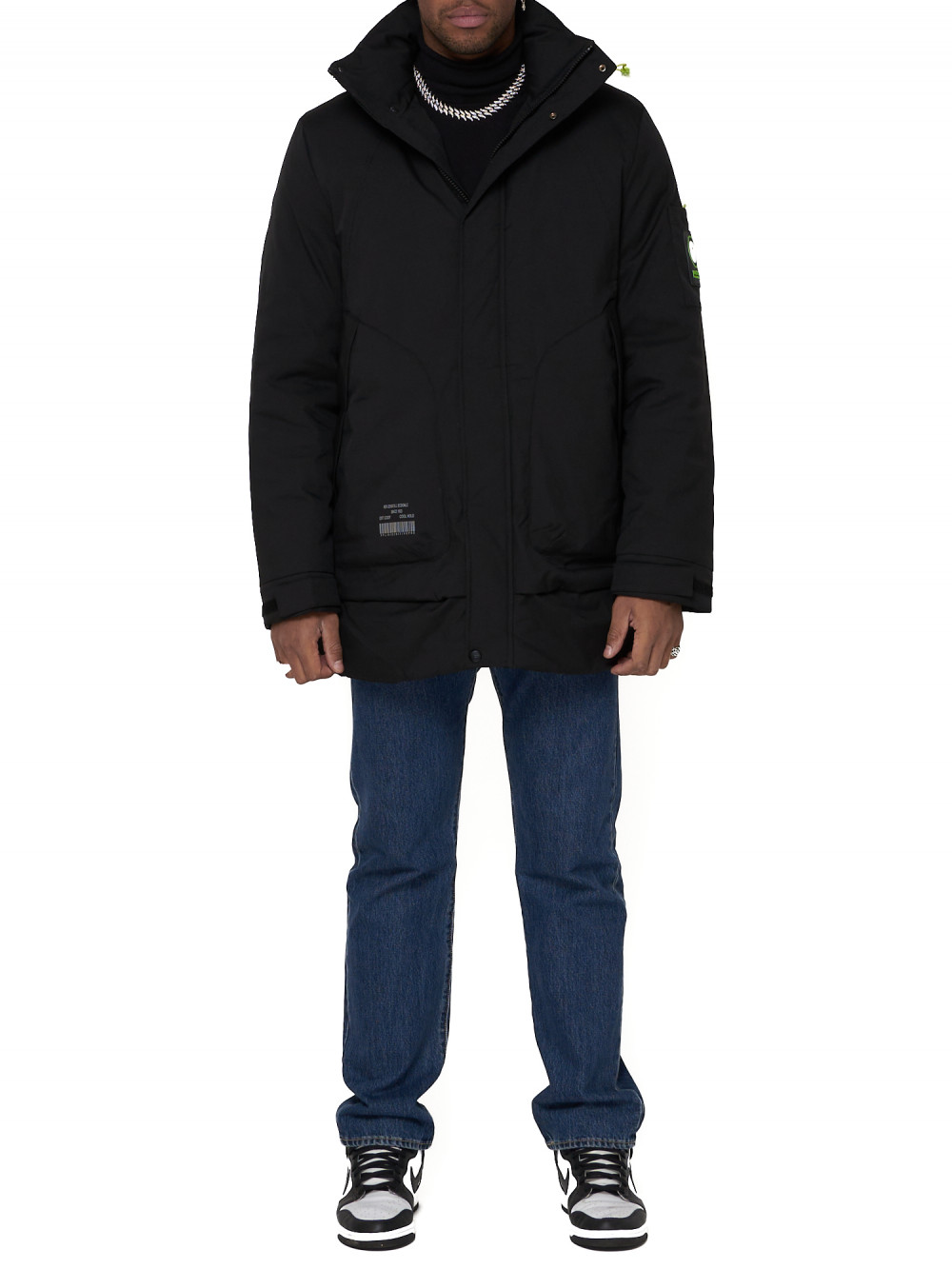 Спортивная куртка мужская NoBrand AD90016 черная L