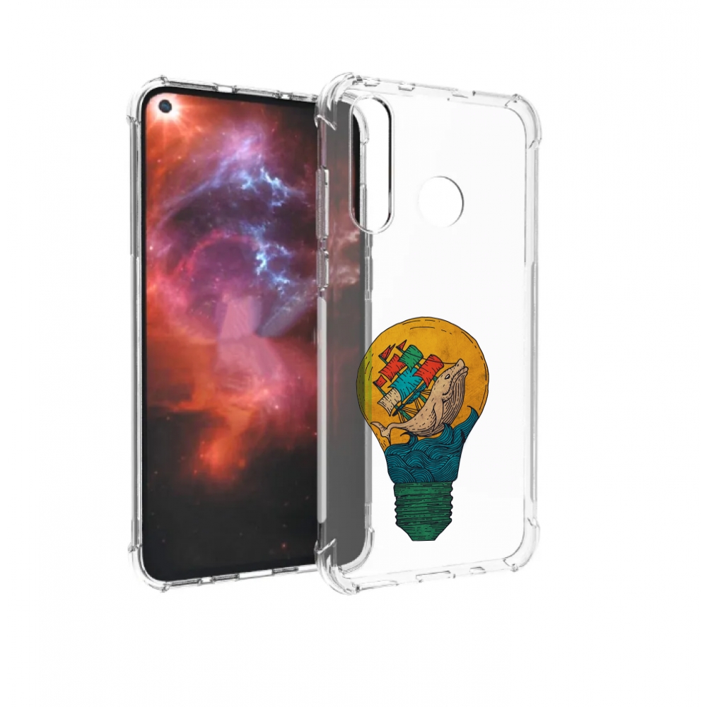 

Чехол бампер MyPads кит в лампочке с парусами для Huawei Nova 4, Прозрачный, Tocco