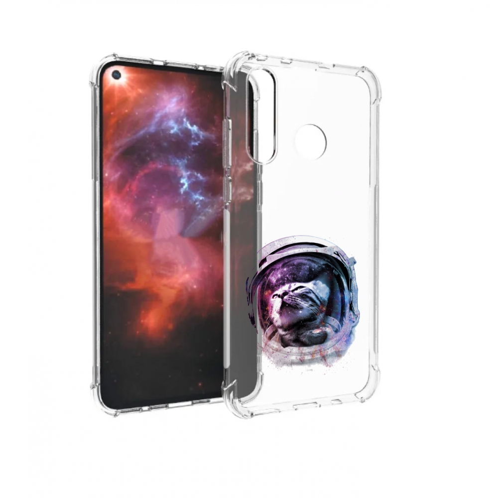 

Чехол бампер MyPads кот в шлеме для Huawei Nova 4 противоударный, Прозрачный, Tocco