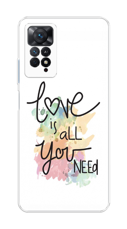 

Чехол на Xiaomi Redmi Note 11 Pro "Love is all you need", Белый;черный;зеленый, 314750-1