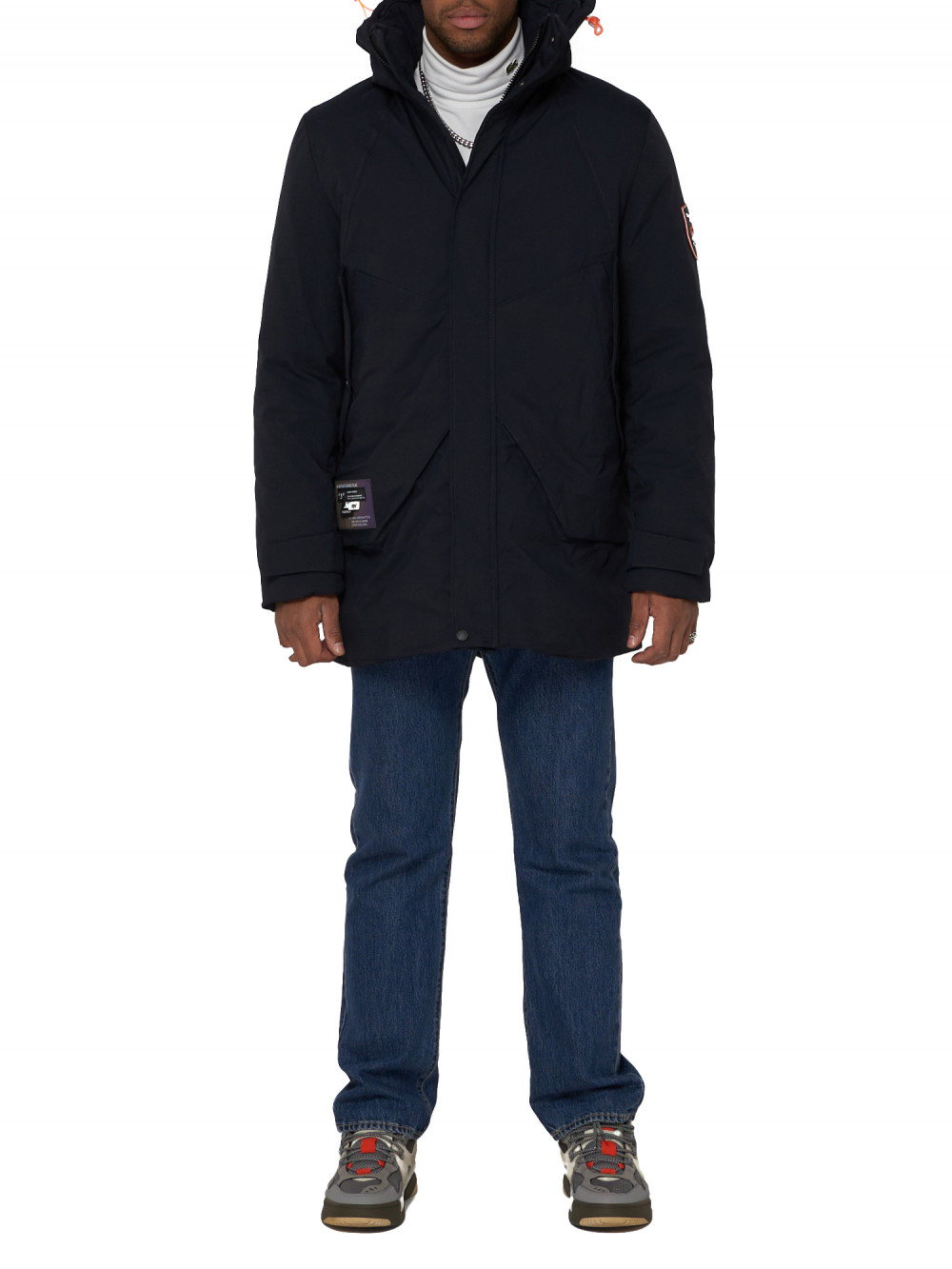 Спортивная куртка мужская NoBrand AD90017 синяя XL