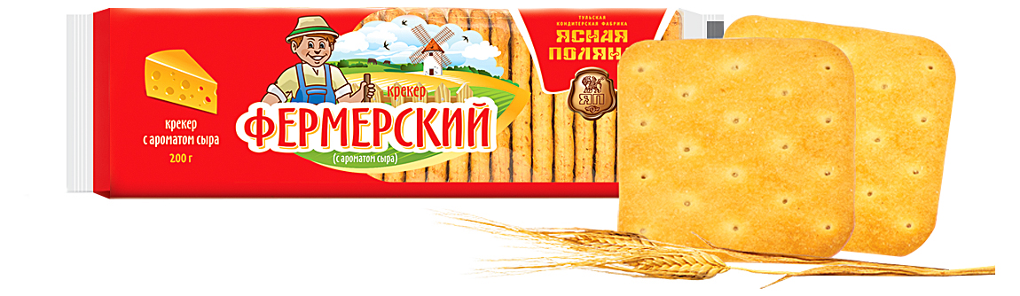 

Крекер Ясная Поляна фермерский с ароматом сыра 200 г