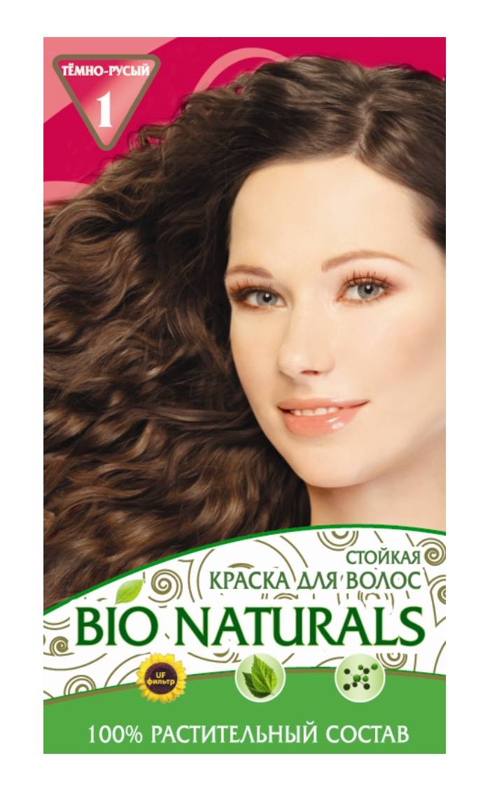 фото Краска для волос артколор bio naturals №1 темно-русый 50 мл