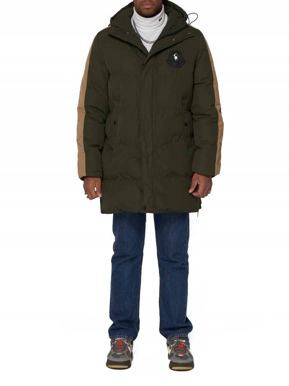 

Спортивная куртка мужская NoBrand AD90008 хаки XXL, AD90008