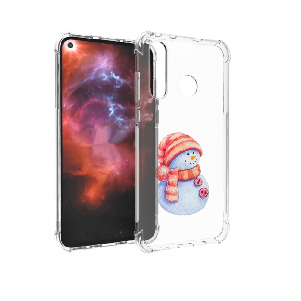 

Чехол бампер MyPads Веселый снеговик для Huawei Nova 4 противоуд, Прозрачный, Tocco