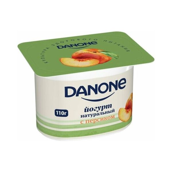 фото Творожный продукт danone с персиком 1,9% бзмж 200 г