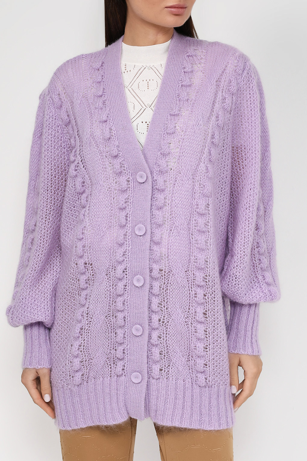 

Кардиган женский TWINSET 232TP3111 фиолетовый L, 232TP3111